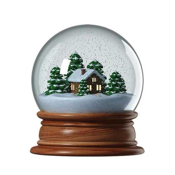 3D snow globe model