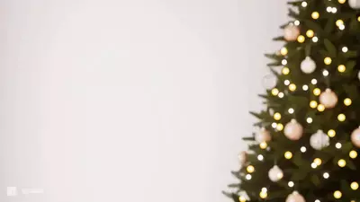 Christmas tree with light background