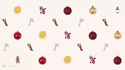 Animated christmas decorations illustration