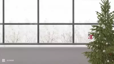 Santa through the window