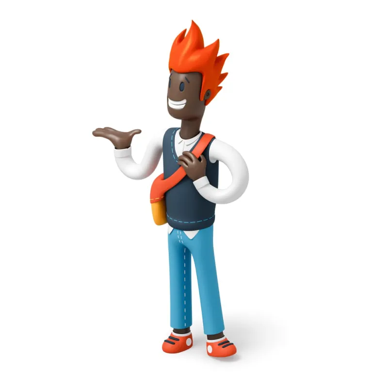 Model in 3D Flame style