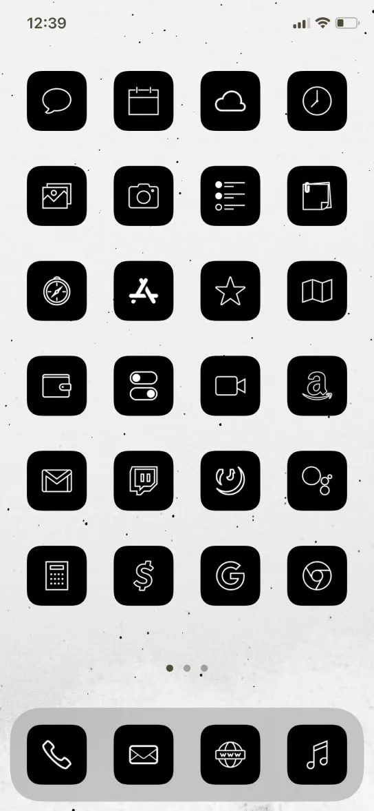 Download Black minimal icons