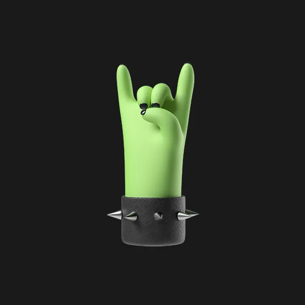 Green zombie hand