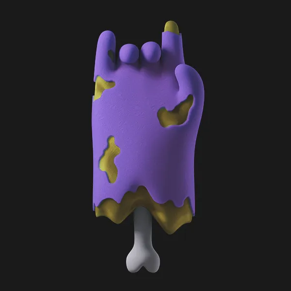 Purple zombie hand